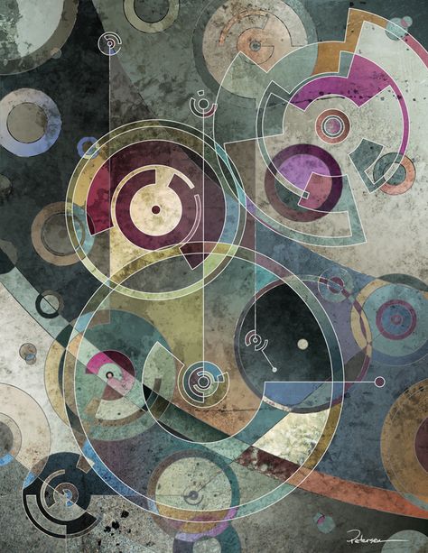 abstract circles art | really like making this style of abstract art the chaotic ... Circle Abstract Art, Circle Abstract, Artist Work, Concentric Circles, Van Gogh Art, Circle Art, Ad Art, Color Studies, Painting Process