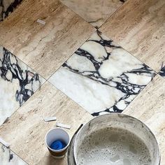 Montana Labelle, Travertine Floors, One Room Challenge, Interiors Dream, Challenge Week, Tile Inspiration, Room Challenge, Interior Floor, Marble Floor