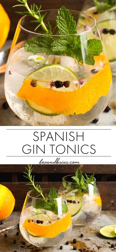 Spanish Gin And Tonic, Cointreau Cocktail, Campari Cocktail, Craft Cocktail Recipe, Best Cocktail Recipes, Sazerac, Cocktail Recipes Easy, Pretty Drinks, Tonic Water