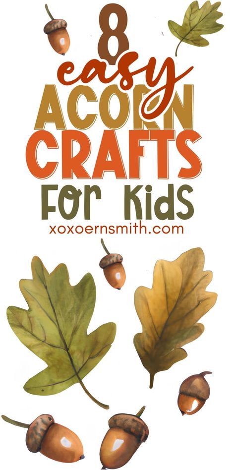 this post is a collection of easy acorn crafts for preschool, toddlers and kids to do. Perfect fall craft and thanksgiving craft ideas. Acorn Crafts Preschool, Acorn Crafts For Kids, Cards For Thanksgiving, Fall Crafts For Toddlers, Acorn Decorations, Thanksgiving Decorating, Crafts For Kids Easy, November Crafts, Fall Preschool Activities