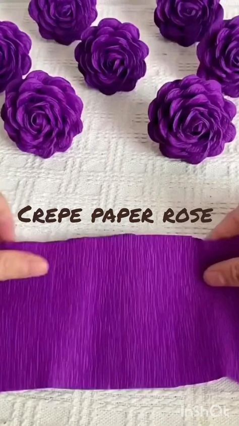 How to Make Easy Paper Flowers: DIY Tips for Beginners Crepe Paper Rose, Crepe Paper Flowers Diy, Crepe Paper Roses, Paper Flowers Diy Easy, Tissue Paper Flowers Diy, Ribbon Crafts Diy, Easy Paper Flowers, Paper Flower Decor, Handmade Flowers Fabric