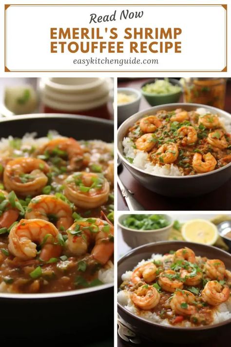 Last Updated on July 11, 2023 Have you ever tasted Shrimp Etouffee? This classic Cajun dish is one of Louisiana’s greatest offerings and Emeril Lagasse has created the perfect version to make at home. This easy and quick dish allows you to experience the unique flavors of the South in your own kitchen. With simple ... Read more Emerald Lagasse Recipes, Shrimp Etouffee Recipes Louisiana, Shrimp Etouffee Recipes, Etouffee Recipe Easy, Crawfish Etoufee Recipe, Crawfish Dishes, Nola Recipes, Emeril Recipes, Emeril Lagasse Recipes