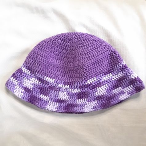 Crochet Bucket, Crochet Bucket Hat, Bucket Hat, Purple, Crochet, Hats