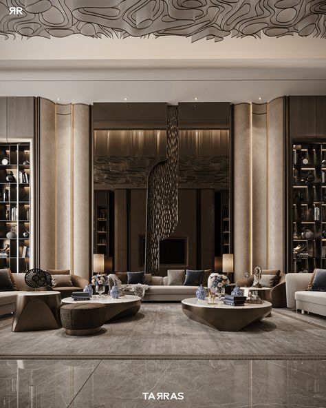 Luxury in KSA :: Behance Hotel Lobby Reception, Luxury Hotels Interior, Luxury Hotels Lobby, Themed Restaurant, Neoclassical Interior, Luxury Living Room Design, Lobby Design, Wall Panelling, Showroom Design