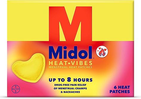 Midol Heat Vibes Menstrual Pain Relief Heat Patches for Menstrual Symptom Relief - 6 Count Menstrual Pain Relief, Forward Head Posture Exercises, Pain Relief Patches, Cramps Relief, Period Cramps, Menstrual Pain, Muscle Pain Relief, Period Pain, Menstrual Cramps