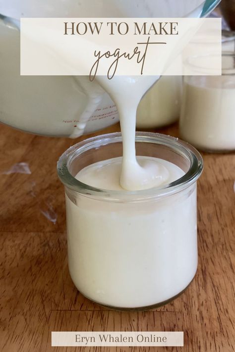 This homemade yogurt recipe uses whole milk and a bit of live-culture yogurt to create a creamy, tangy treat that's perfect for the whole family. Easy to follow and customizable, it's a cost-effective way to enjoy fresh, organic yogurt every week. Homemade Yogurt Without Starter, Yogurt Homemade Recipes, Fresh Milk Recipes, Whole Milk Recipes Ways To Use, How To Make Yogurt, Yogurt From Scratch, Home Made Yogurt, Homemade Yogurt Recipes, Leftover Milk