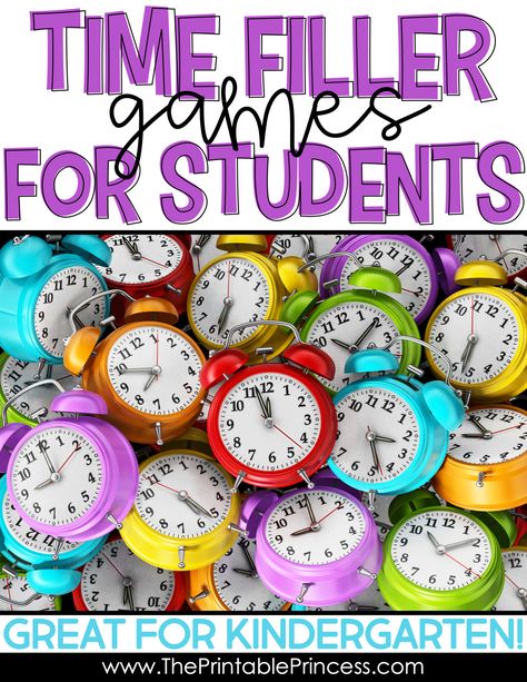 Don't you hate those awkward few minutes between activities we all have with our students? You don't have time to do any real work, but you want some sort of constructive activity to keep your kids busy so they don't crack up. Here are 17 fun time filler games for Kindergarten that will keep your students engaged and learning too! They require no prep and are loads of fun for Kindergarten and First Grade students! Classroom Games For First Grade, First Grade Group Activities, Time Filler Games Classroom, Kindergarten Games Indoor Learning, First Grade Games Indoor, Group Games For Kindergarteners, Kindergarten Time Fillers, Easy Games For Kindergarteners, Circle Games For Kindergarten