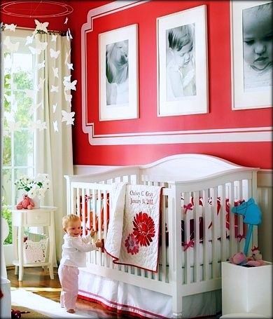 Bella Bambini - Nursery   ☆☆ A Red Baby Girls Love ☆☆   #GermaniDecor #BellaBambini #Nursery #decorating #HomeDecor #Baby #Girl Red Nursery, Real Estat, Baby's Room, Baby Nursery Decor, Nursery Bedding, Kids' Room, Having A Baby