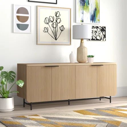 Willa Arlo Interiors Ludlow 69'' Wide Sideboard | Wayfair Wide Sideboard, Solid Wood Sideboard, Nursery Furniture Sets, Buffet Cabinet, Bedroom Furniture For Sale, Wood Sideboard, Cabinets For Sale, Sideboard Furniture, Media Console