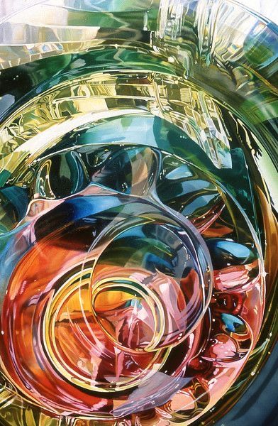 Hilary Eddy | OIL | "Through the Looking Glass" Reflection And Refraction, Still Life Artists, A Level Art Sketchbook, Glass Objects, Large Oil Painting, Expressive Art, A Level Art, Hyperrealism, Year 11