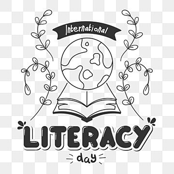 Literacy Drawing, Doodle Handwriting, World Literacy Day, Importance Of Literacy, Pinboard Ideas, Globe Drawing, Book Doodle, Globe Clipart, Rat Drawing