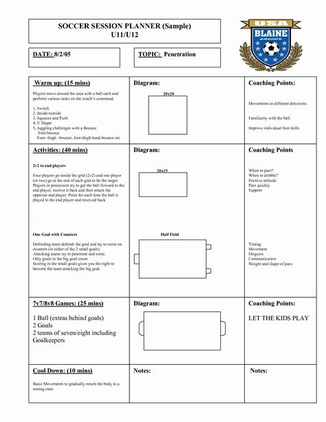 40 Football Session Plan Template | Hamiltonplastering U12 Soccer Practice Plans, U8 Soccer Practice Plans, U10 Soccer Practice Plans, Practice Plan Template, Soccer Practice Plans, Basketball Practice Plans, Coaching Soccer, Football Tactics, Soccer Academy