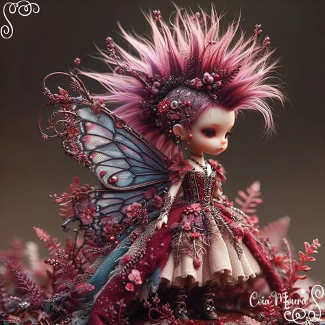 Day 1 - Glamour Punk - Hosted by @celedrine_art 💕 #celedrinemay2024 Felt Fairies, Punk Fairy, Amy Brown Fairies, Fairy Art Dolls, Fairy Illustration, Pixies Fairies, Underwater Art, Fairy Dragon, Fairy Artwork