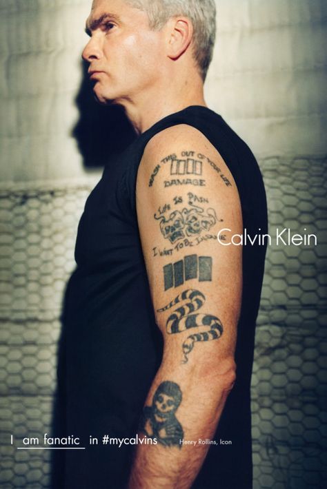 Seriously Ruined: HENRY ROLLINS X Calvin Klein Henry Rollins Tattoo, Calvin Klein Ads, Calvin Klein Campaign, Tyrone Lebon, Grace Coddington, Calvin Klein Models, Henry Rollins, My Calvins, Frank Ocean