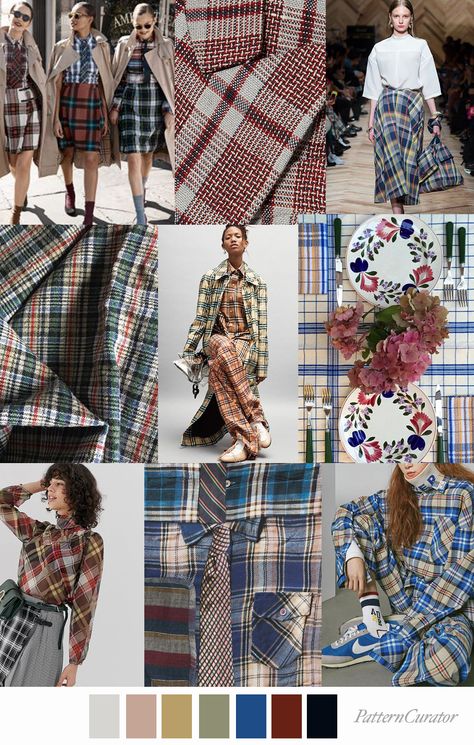 PLAID & SIMPLE by Pattern Curator Mood Board Fashion Inspiration, Pattern Curator, Fashion Trending Moodboard, Fashion Trend Forecast, Color Trends Fashion, Fashion Forecasting, Fashion Mood Board, Mood Board Fashion, Print Trends