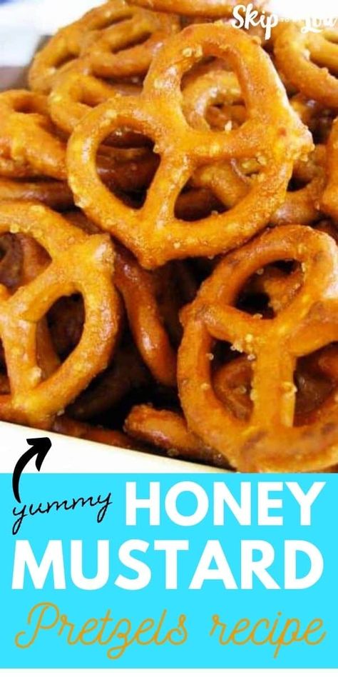 Diy Honey Mustard Pretzels, Snack Pretzel Recipes, Recipes Using Pretzels, Cookout Snacks, Chex Snacks, Pretzel Snack Recipes, Tailgate Foods, Super Bowl Snack Recipes, Pretzel Recipes