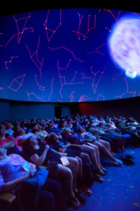 When you visit the Creation Museum, be sure to see a show in our Stargazer's Planetarium! Sit back and be amazed as the planetarium projector displays vividly realistic images upon a 30-foot-diameter dome, allowing stargazers to travel anywhere in the universe. #creationmuseum #planetarium #stars #astronomy #nightsky #stargazer #stargazersplanetarium #biblicalworldview #planets #projector Planetarium Aesthetic, Astronomy Museum, Astronomy Design, Science Display, Planetarium Projector, Stars Astronomy, Creation Museum, Astronomical Observatory, Architecture Drawing Sketchbooks