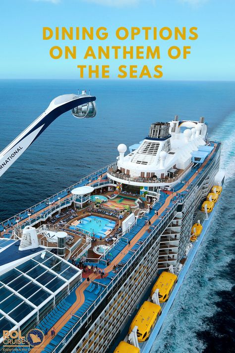 Anthem of the Seas raises the bar in every aspect. As the eighth largest cruise ship in the world, she enthrals her 4,180 passengers with her exquisite range of activities, facilities and entertainment. What’s more, Anthem’s impressive dining venues leave guests spoilt for choice. But where to begin? We’ve (hopefully) made things a little easier for you by collating this list of her complimentary and speciality dining options - prepare to feel hungry by the end of this post! Anthem Of The Seas, Royal Caribbean, British Isles, Southampton, Dog House, The Bar, Cruise Ship, Dining Experiences, Liverpool