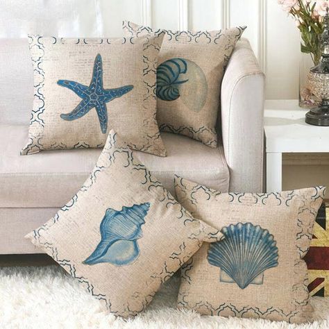 Smarter Shopping, Better Living! Aliexpress.com Couch Cushion Covers, Fall Throw Pillows, Cottage Inspiration, Pillowcase Pattern, Sofa Throw Pillows, Couch Cushions, Sofa Cushion Covers, Coastal Design, Cushion Pattern