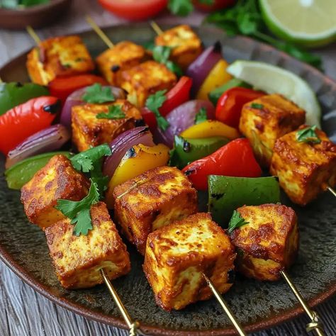 Paneer Tikka is a popular Indian appetizer that has gained widespread popularity for its tantalizing flavors and aromatic spices. It's a vegetarian alternative to chicken tikka and is loved by vegetarians and meat-eaters alike. Paneer Tikka Plating, Panner Tikka Masala Recipe, Sheet Pan Paneer Tikka, Hariyali Paneer Tikka, Paneer Tikka Masala Photography, Tikka Recipe, Indian Appetizers, Paneer Tikka, Chaat Masala