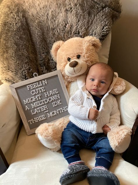 Four Month Pictures, 5 Month Milestone Pictures, 3 Month Old Baby Milestones Pictures, 7 Month Photo Ideas, 3 Month Photoshoot Ideas Boy, 2 Month Photos, 3 Month Old Photos, 3 Month Old Outfits, 3 Month Baby Boy Photo Shoot Ideas