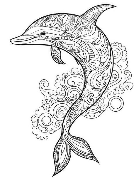 Beautiful mandala dolphin Dolphin Pics, Dolphin Mandala, Our Mindful Life, Dolphin Coloring Pages, Farm Animal Coloring Pages, Tattoo Zeichnungen, Beautiful Mandala, Simple Mandala, Relaxing Art