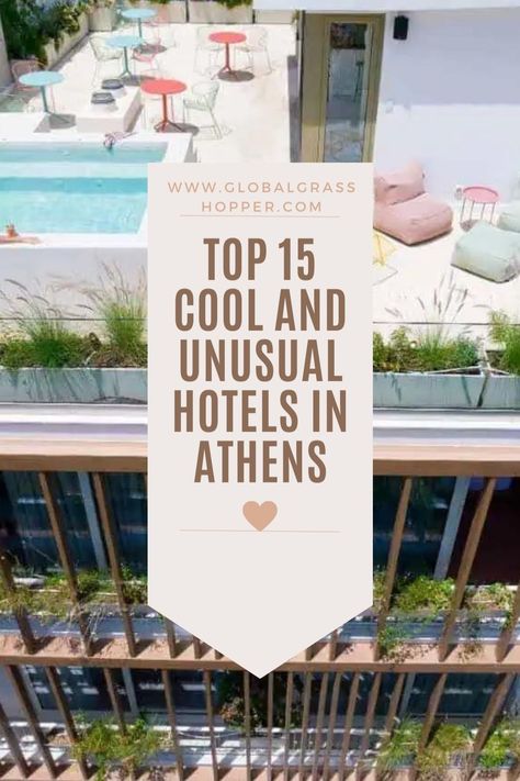 Athens' Creative Retreats: Immerse yourself in the city's dynamic hotel scene, reflecting its hip and energetic vibe. Click through to find my Top 15 Cool and Unique Hotels in Athens, showcasing the city's trendy urban culture... Trendy Hotels, Unusual Hotels, Creative Retreat, Urban Culture, Unique Hotels, Acropolis, Beautiful Hotels, Ancient Ruins, Instagram Worthy