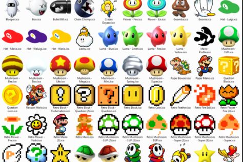 Item list Super Mario Icons, Mario Icons, Super Mario Tattoo, Mario Bros Png, Mario Crafts, Mario Tattoo, Super Mario Party, Mario Games, Mario Nintendo