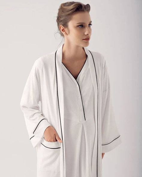 Excited to unveil our maternity nightwear set, designed for dual functionality with front buttons and discreet nursing panels. Elevate your nighttime nursing experience with comfort and style. Double Breast Feeding Maternity & Nursing Nightgown With Robe Ecru - 14406 4 Colors: Beige - Ecru - Pink - Green Sizes: S - M - L - XL Product code: 14406 #biggshopy #mother #maternity #pregnant #pregnancy #postpartum #nursing #nightgown #robe #breastfeeding #schwangerschaft #grossesse #enceinte #inc... Nightgown With Robe, Postpartum Nursing, Maternity Nightwear, Nursing Nightgown, Nightgown Robe, Maternity Nursing, Postpartum, Nightwear, Night Gown