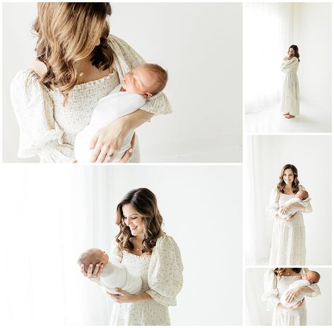 Studio Lifestyle Newborn Session, Lifestyle Session Newborn, White Background Newborn Photography, White Sheet Newborn Photoshoot, White Studio Newborn Session, Natural Newborn, Newborn Family Photos, Baby Boy Photography, Newborn Lifestyle