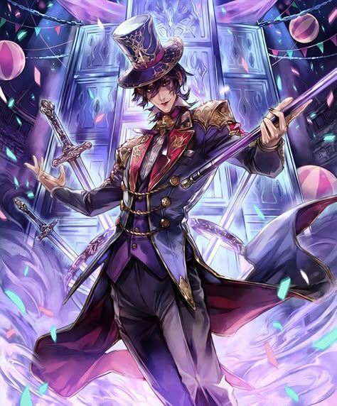 Card: Magic Illusionist Punk Anime Guy, Punk Anime, Wallpaper 1080p, Shingeki No Bahamut, Fantasy Wallpaper, Anime Guy, Character Design Male, Fanarts Anime, Steam Punk