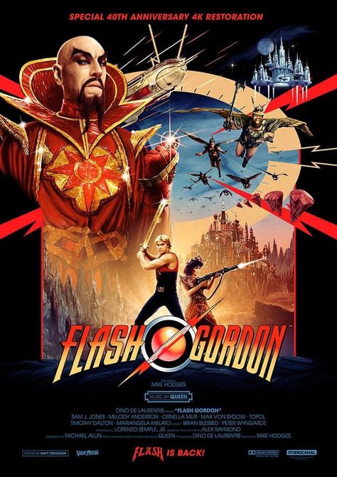 Matt Ferguson, Brian Blessed, Classic Sci Fi Movies, Japanese Movie Posters, Max Von Sydow, Ornella Muti, Fantasy Cartoon, Star Trek Into Darkness, Flash Gordon