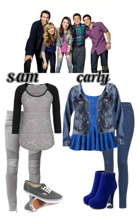 "iCarly girls outfit" by pandalover456 ❤ liked on Polyvore Icarly Outfits Style, Victorious Fashion, Nickelodeon Outfits, Icarly Outfit, 2010s Party, Sam Puckett, Outfit Night Club, Nerd Fashion, Tv Show Outfits