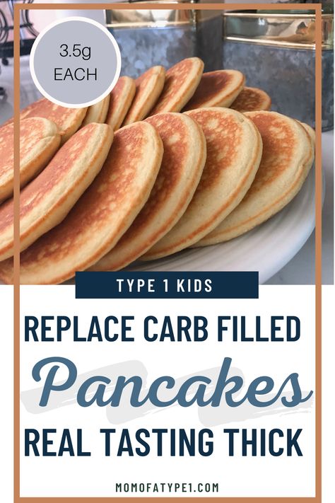 Recipes For Type 1 Diabetics, Breakfast Ideas For Type 1 Diabetics, Camping Food List, Camping Meal Planning, Low Carb Pancakes, Low Carb Cake, Type 1, Low Carb Breakfast, Breakfast For Kids