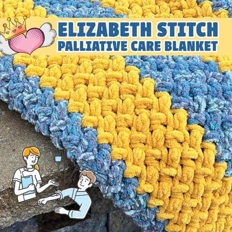 Elizabeth Stitch Crochet Blanket, Blanket Yarn Crochet, The Crochet Crowd, Knitting Abbreviations, Blanket Tutorial, Bernat Yarn, Crochet Crowd, Linen Stitch, Bernat Blanket Yarn