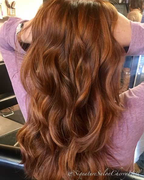 Soft copper glaze over natural balayage by Janyra Auburn Glaze Hair, Copper Hair Glaze, Copper Glaze Hair, Caramel Glaze Hair, Brunette Balayage Short Hair, Caramel Copper Balayage, Ponytail Bridal Hair, Natural Balayage, Balayage Hair Ideas