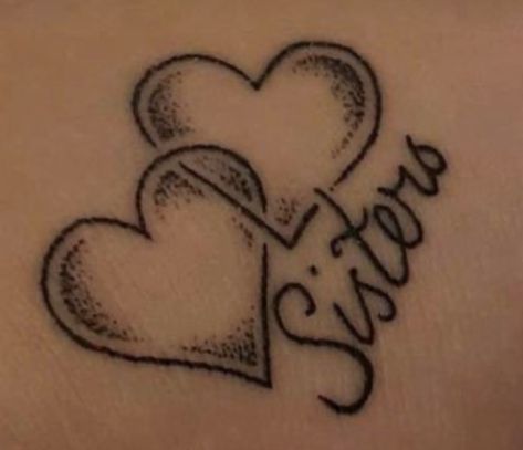 Red Cardinal Meaning, Sister Heart Tattoos, Cardinal Meaning, Sisters Tattoo Ideas, Jewlery Tattoo, Sister Tattoo Infinity, Two Hearts Tattoo, Sisters Tattoo, Hippie Tattoo