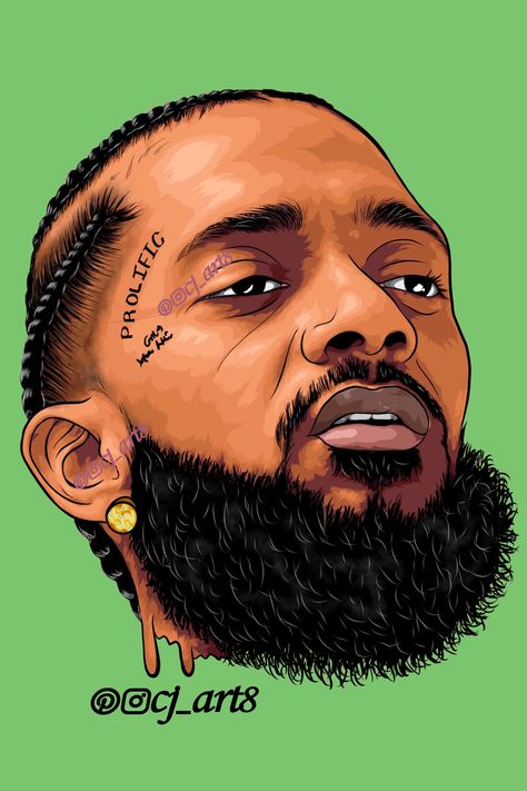 Nipsey Hussle art Nipsey Hussle digital art Nipsey Hussle Sketch, Rappers Cartoon, Cartoon Fan Art, Savage Wallpapers, Book Cover Art Design, Dog Soldiers, Hip Hop Wallpaper, Clothing Labels Design, Minions Wallpaper