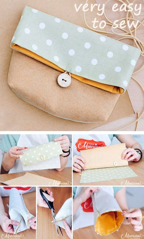 Cosmetic Bag Diy, Syprosjekter For Nybegynnere, Cosmetic Bags Diy, Sac Diy, Sew Ins, Costura Diy, Beginner Sewing Projects Easy, Bag Sewing, Bag Diy