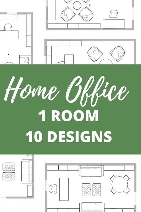 I’ve always dreamed of having a proper room dedicated as a home office. Somewhere I can work productively away from the office and where everything could be stored and organised in an efficient way. It is important for me that this room is also welcoming and warm so that others can enjoy the space and it can also be used to wind down after a long day working. For me, an ideal Home office has a sofa, a large desk, bookshelves with lighting and a small drinks area that can be used for coffee Small Home Office 2 Desks Layout, Home Office With Two Separate Desks, Best Office Layout, Rectangle Home Office Layout Ideas, Small Home Office Layout Floor Plans, Home Office Layout Ideas Floor Plans, Home Office Floor Plan Layout, Office Layouts Home, Office With Couch And Desk Layout