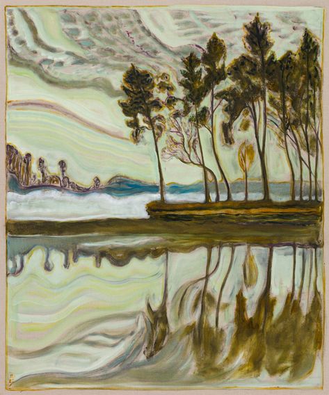 trees, morning, 2022 by Billy Childish Billy Childish, Professional Art, Black Water, Artist Gallery, Artist Style, Water Slides, Art Google, Painting Style, Community Art