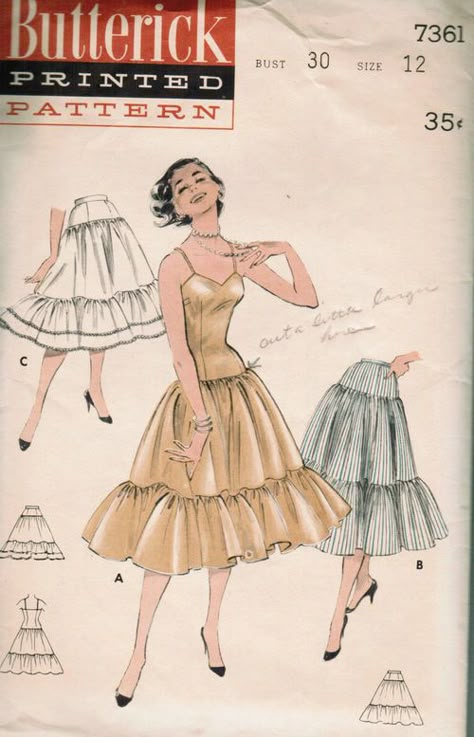 Slip Dress Sewing Pattern, 50s Dress Pattern, 50s Summer, Blonde And Brunette Best Friends, Empress Eugenie, Butterick Patterns Vintage, Vintage Sleepwear, Full Bra, Construction Images