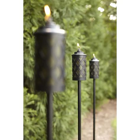 TIKI 65-in Urban Metal Steel Citronella Garden Torch in the Garden Torches department at Lowes.com Garden Torch, Fathers Day Sale, Lowes Home Improvements, Canisters, Bird Feeders, In The Garden, Outdoor Spaces, The Garden, Home Improvement