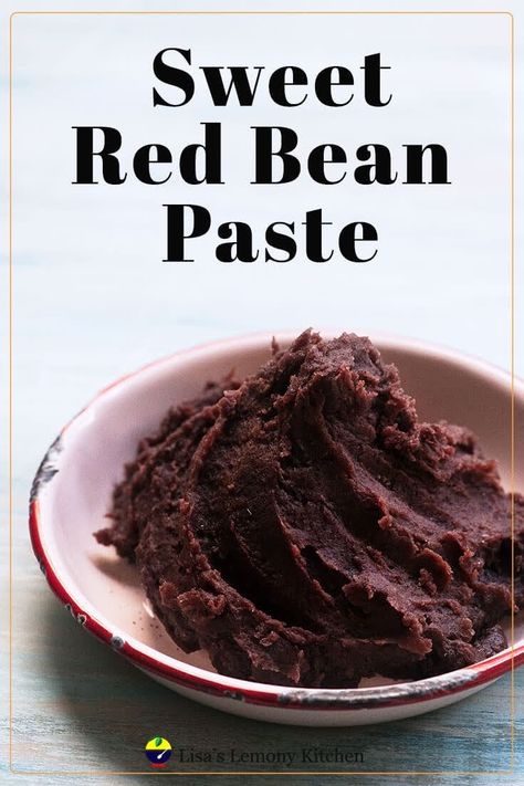 red bean paste Anko Recipe, Daifuku Mochi, Desserts Japonais, Sweet Red Bean Paste, Just One Cookbook, Azuki Bean, Sweet Red Bean, Easy Japanese Recipes, Paste Recipe