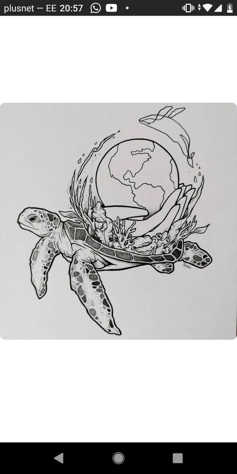 Environmental Tattoo, Ocean Life Tattoos, Ocean Sleeve Tattoos, Turtle Sketch, Fantasy Tattoo, Lettering Tattoos, Tattoo Artist Tattoo, Sea Turtle Tattoo, Fun Tattoos