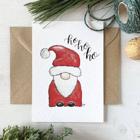 Watercolor Postcard, Christmas Doodles, Christmas Card Art, Homemade Christmas Cards, Watercolor Christmas Cards, Christmas Card Crafts, Happy Paintings, Diy Christmas Cards, Christmas Drawing