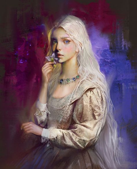 Queen Cirilla Stormborn Baratheon (Silver-Gold Hair) Shiera Seastar, Targaryen Art, Female Design, Asoiaf Art, Gra O Tron, Game Of Thrones Art, Briar Rose, Male Character, Fire Art