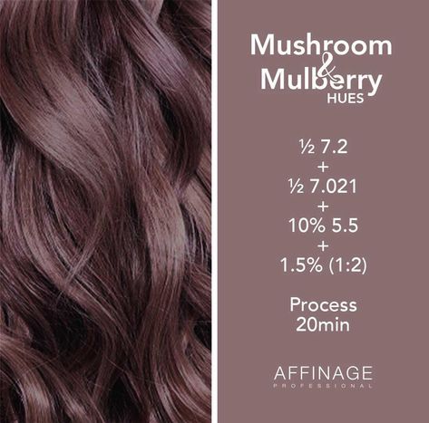 Best Brunette Hair Color To Cover Grey, Ashy Rose Brown Hair, Mushroom Brown Formula, Subtle Rose Gold Hair Brunette, Mauve Brown Hair, Dusty Mauve Hair Color, Mulberry Hair Color, Rose Gold Hair Brunette, Wella Hair Color