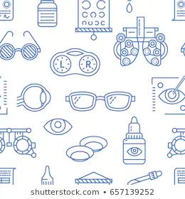 Opthalmic Technician, Eyes Health, Optometry Office, Eye Test, Eye Exam, Logo Project, Stationery Shop, Eye Health, Seamless Pattern