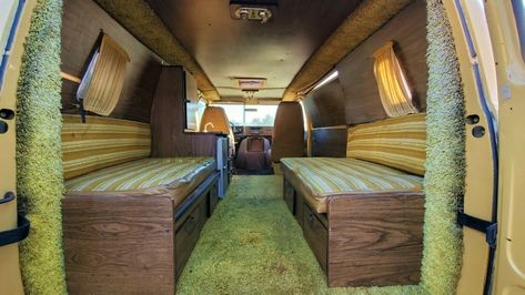 Chevy Van Interior, Custom Vans Ideas, Cargo Camper, Van Remodel, Custom Van Interior, Chevy Vans, Waste Land, Van Bed, Conversion Van